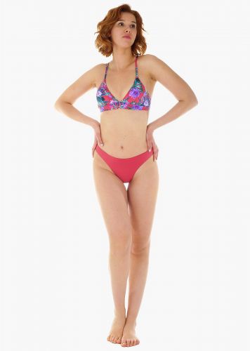 Γυναικείο σετ μαγιό bikini αποσπώμενη επένδυση slip παρτό μονόχρωμο.Καλύπτει B CUP